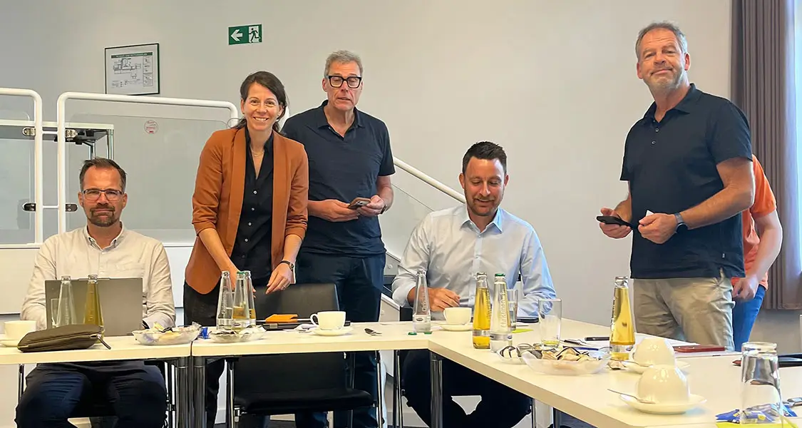 v.l.: Frank Selbeck, Stefanie Jutkeit, Rüdiger Dicke, Moritz Sayer, Frank Wittkowski